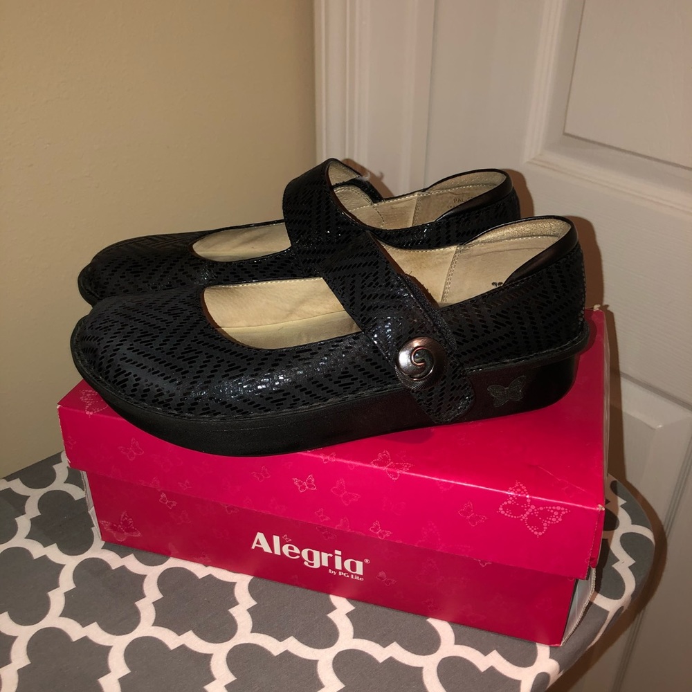 Women’s Allegria Shoes- Paloma Style Black Dazzler